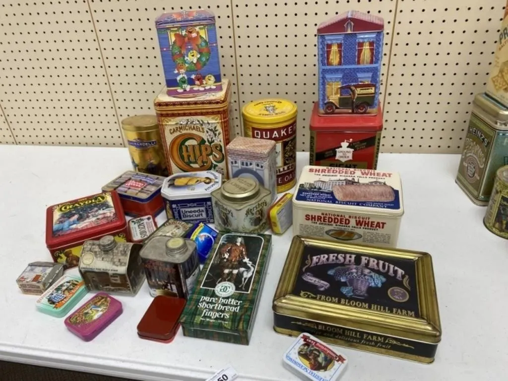Large Lot of Collector Tins