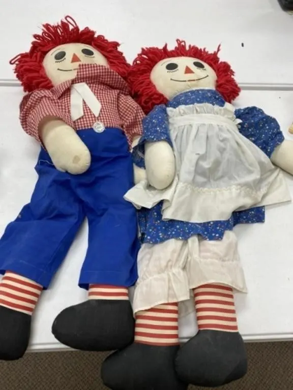 2 - Large Raggedy Ann Dolls