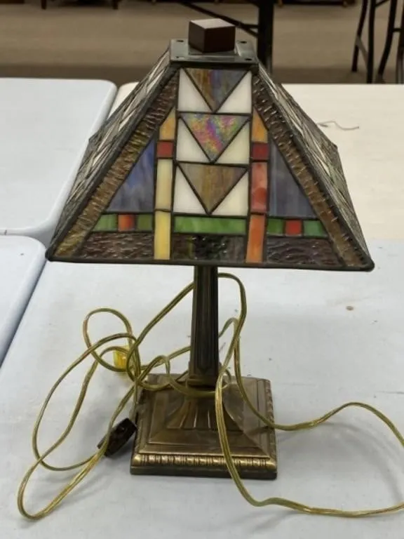 Leaded Stained Glass Lamp