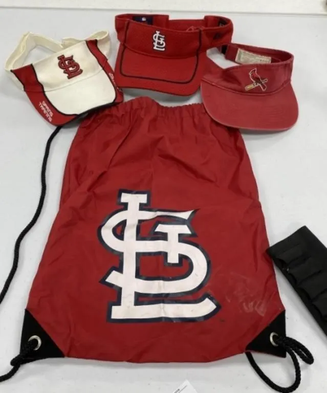 St. Louis Cardinals Bag and Visors