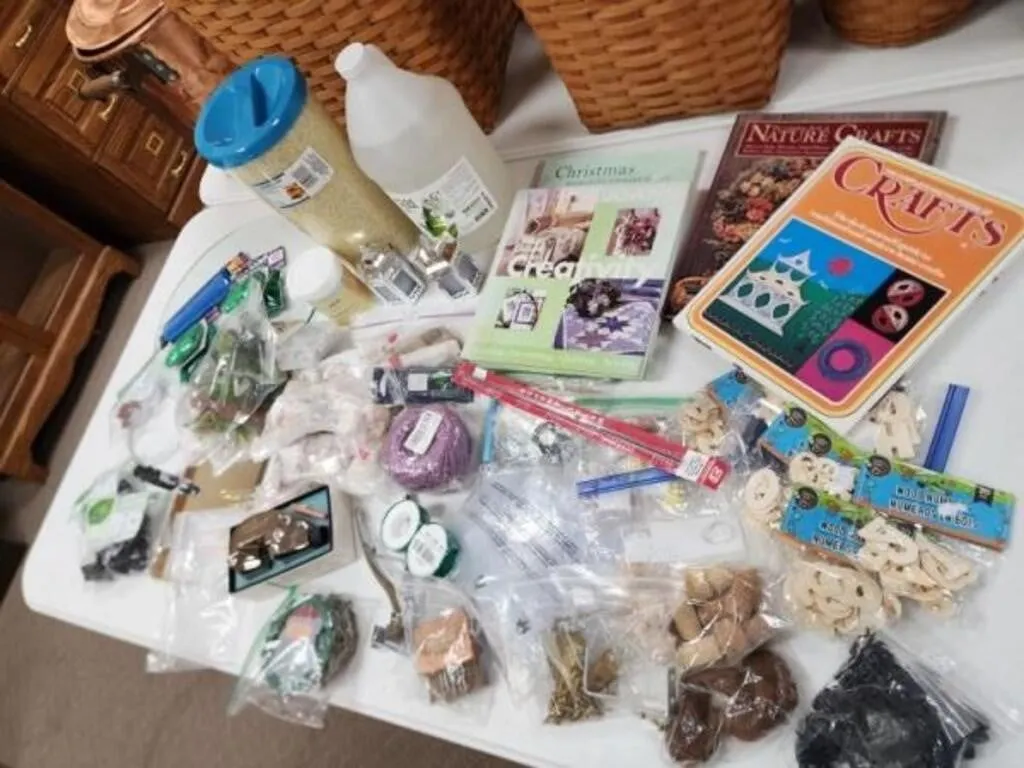 Box of Craft Supplies