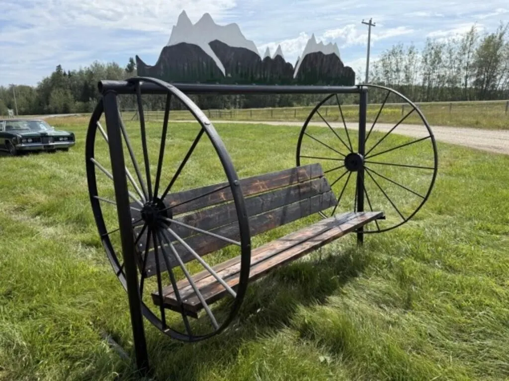 Steel Wheel 4 Seater Swing Bench