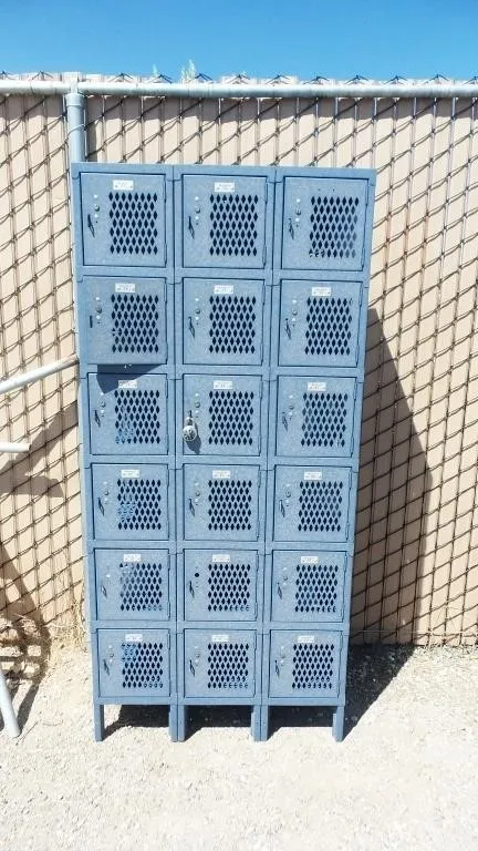 18-Door Industrial Metal Locker Unit