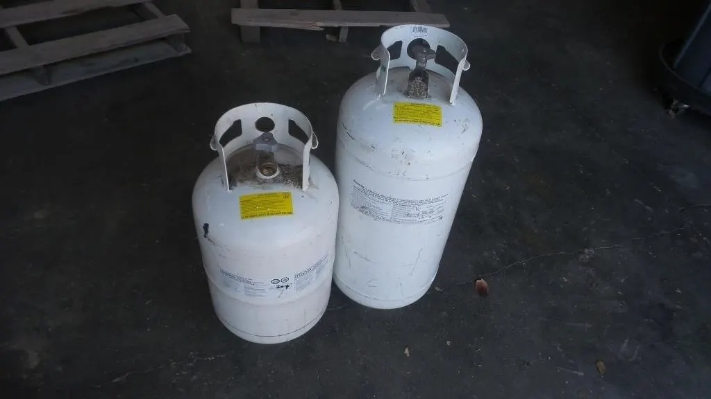 Two Flame King Propane Cylinders
