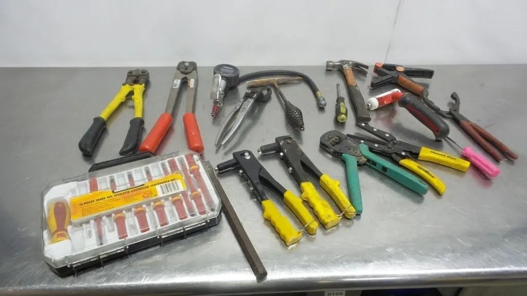 Assorted Hand Tools, Crimpers & Screwdriver Set