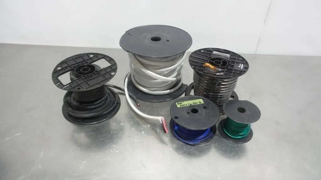 Assorted Welding & Electrical Wire Spools