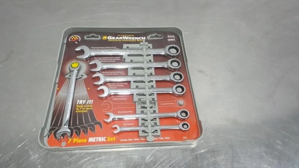 GearWrench 7-Piece Metric Ratcheting Combination W