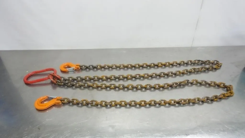 2-Leg Chain Sling with Safety Hooks