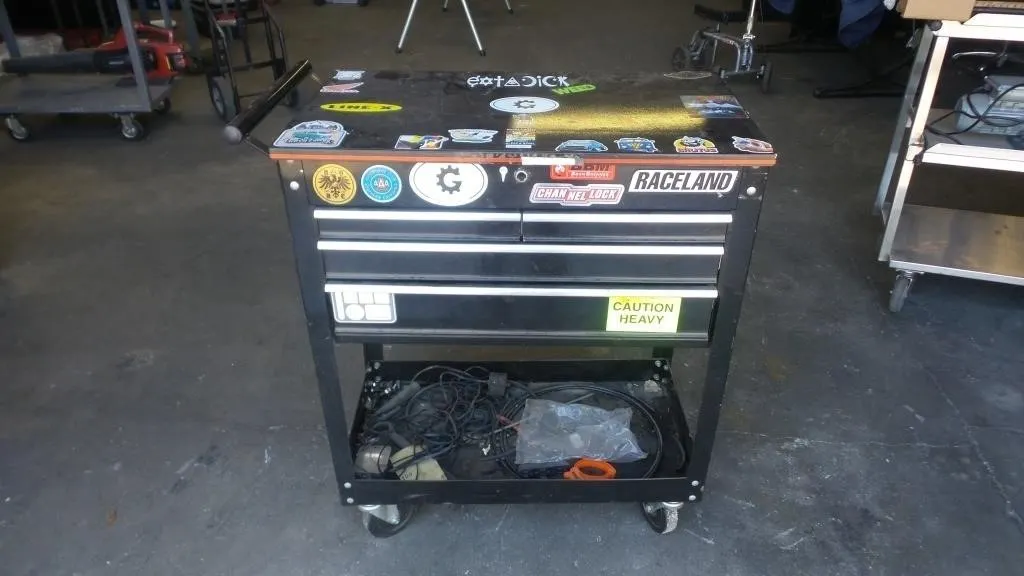 Rolling Tool Cart with Assorted Tools