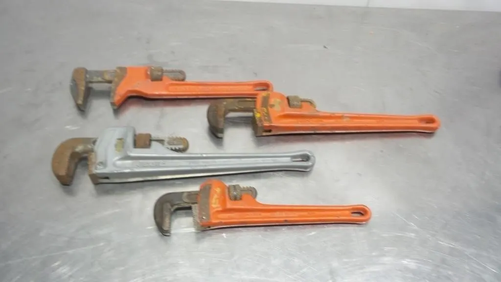 RIDGID Heavy-Duty Pipe Wrench Lot of 4