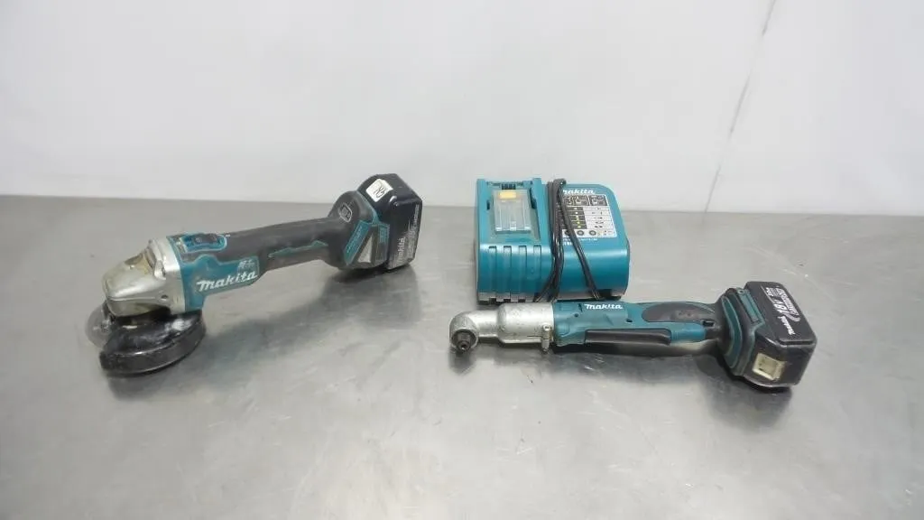 Makita 18V Angle Drill & Brushless Grinder Set