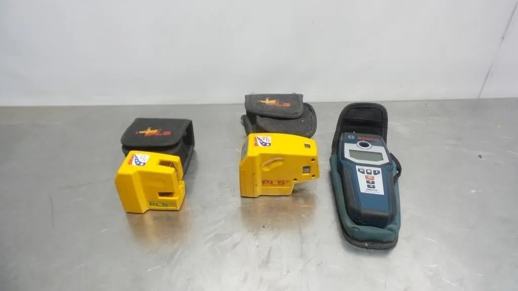 PLS Laser Level Lot & Bosch GMS120 Scanner