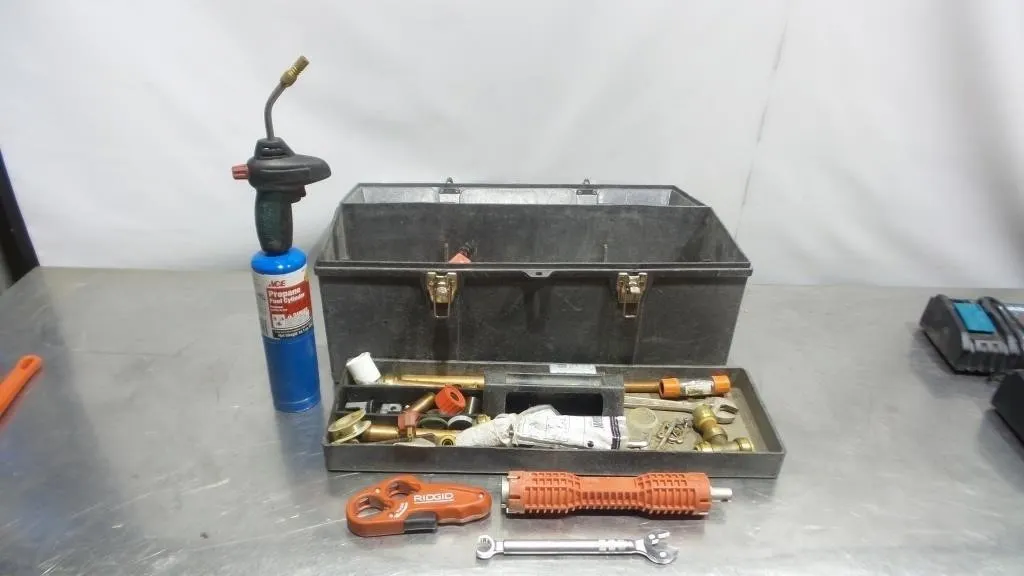 RIDGID Plumbing Tool & Fitting Toolbox Lot