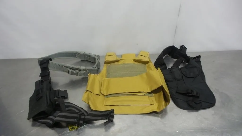Assorted Tactical Vests, Belt & Condor Holste
