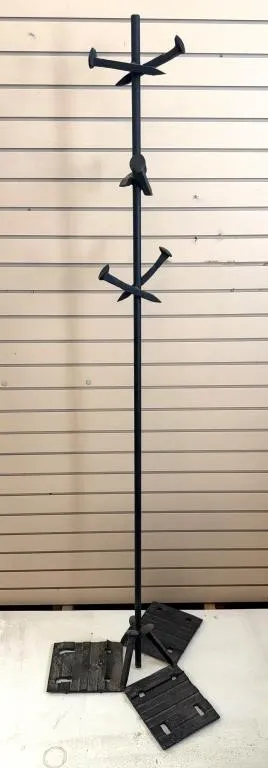 Railroad Tie Plates and Stake Coat Hook 69”