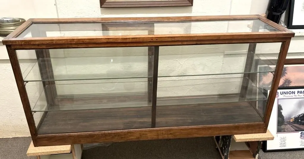 Oak Display Cabinet 48"x14"x22"