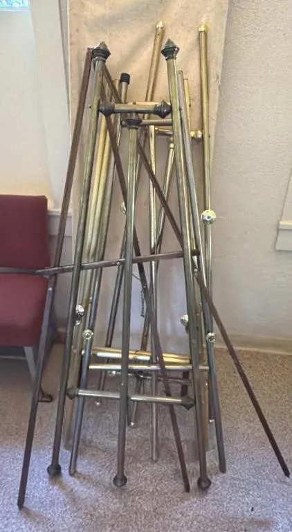 Brass Easels 65” and smaller, and Stretcher