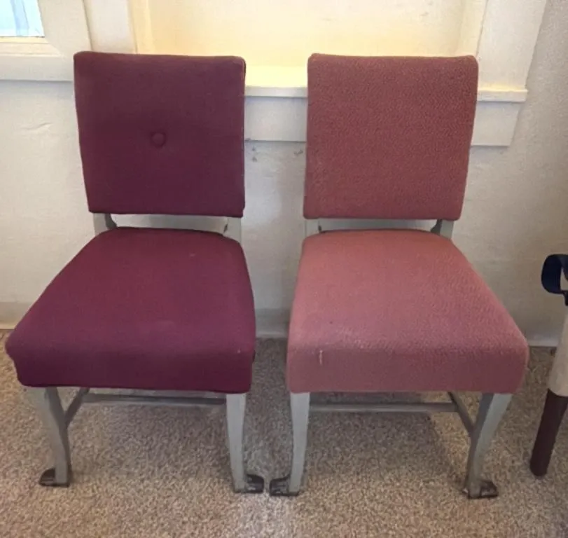 (2) Vintage Metal Frame Chairs