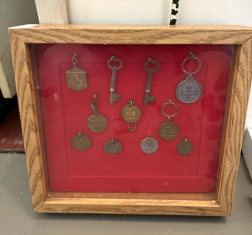 Railroad Keys’s & Key Chains, In Display Case
