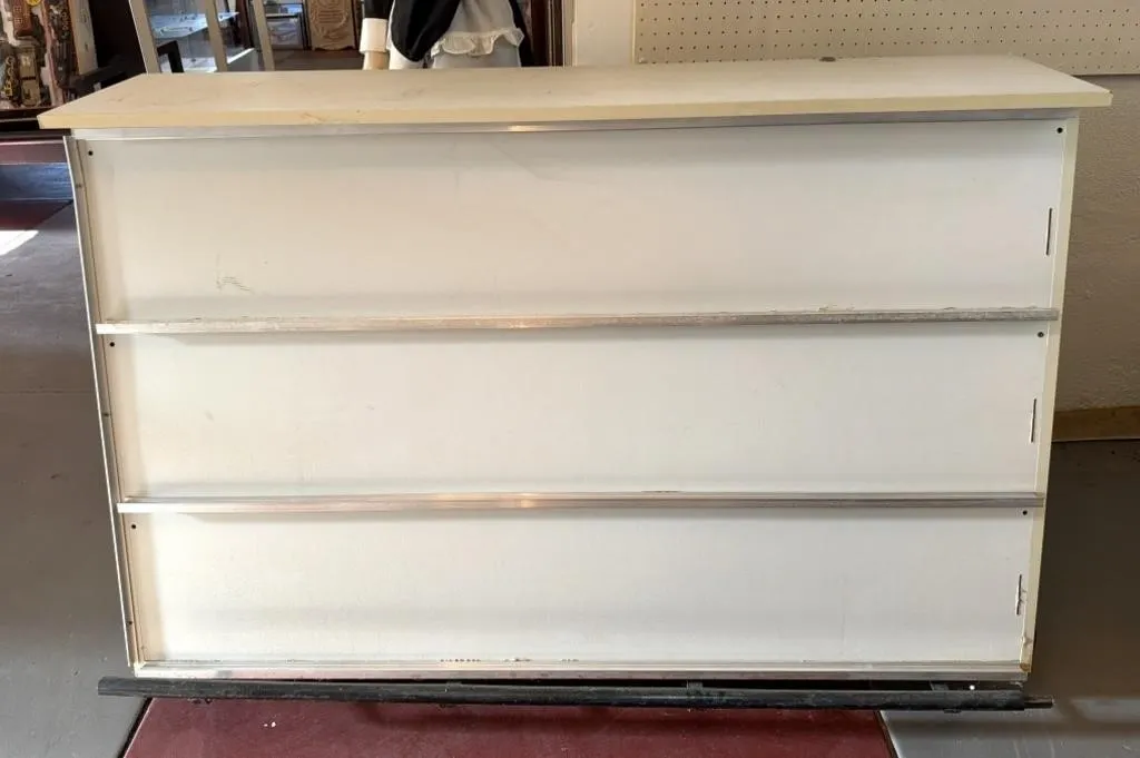 Display with Drawers on Backside 60” x 25.5” x