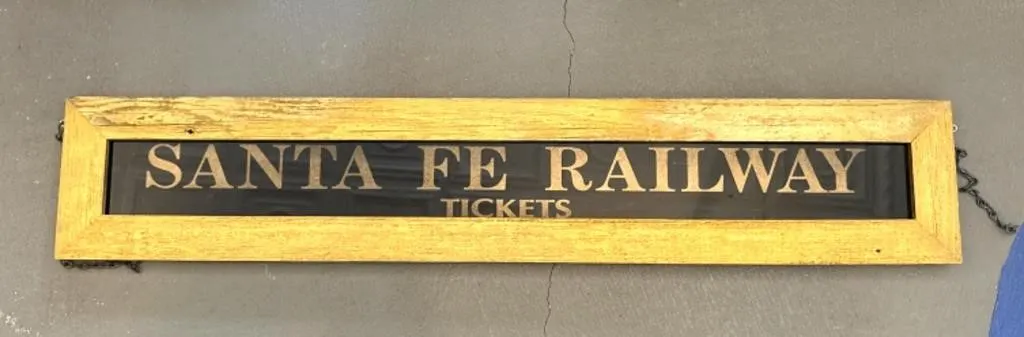 Vintage Santa Fe Ticket Sales Sign