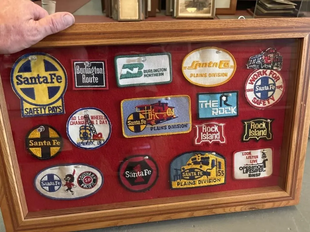 Santa Fe Railroad Patch Collection, Framed