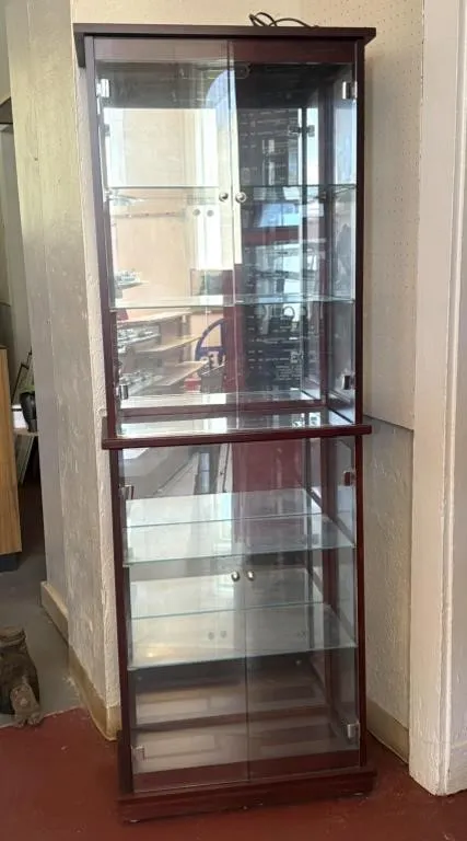 Lighted Curio Cabinet 25” x 13” x 72.5”