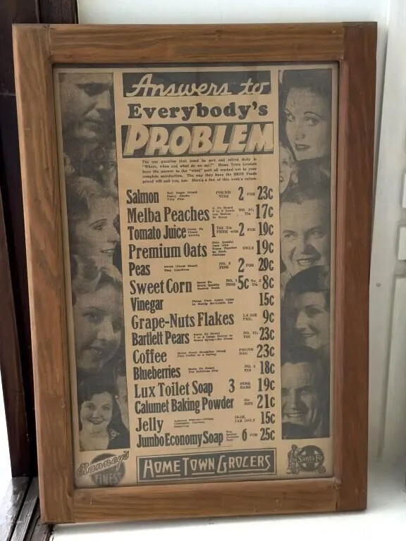 Vintage Santa Fe Foods Ranney’s Finest Framed