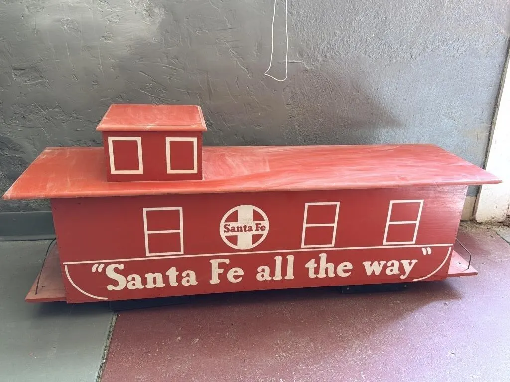 Santa Fe Wood Toy Box on Wheels 47” x 13.5” x 20”