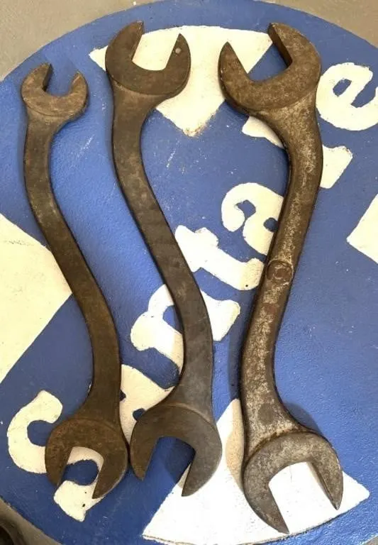 (3) Antique Wrenches 25” Smaller