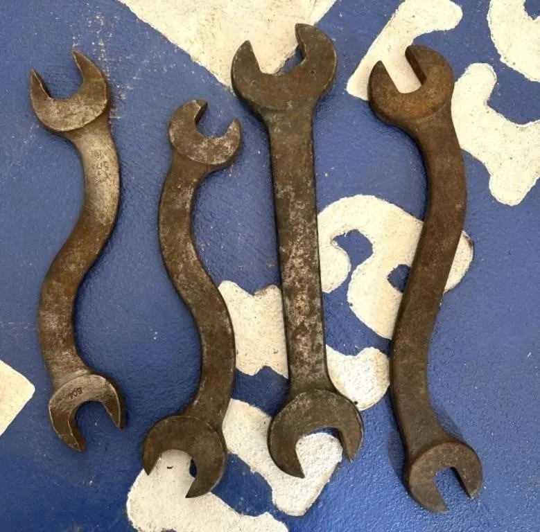 (4) Antique Wrenches 11” & Smaller