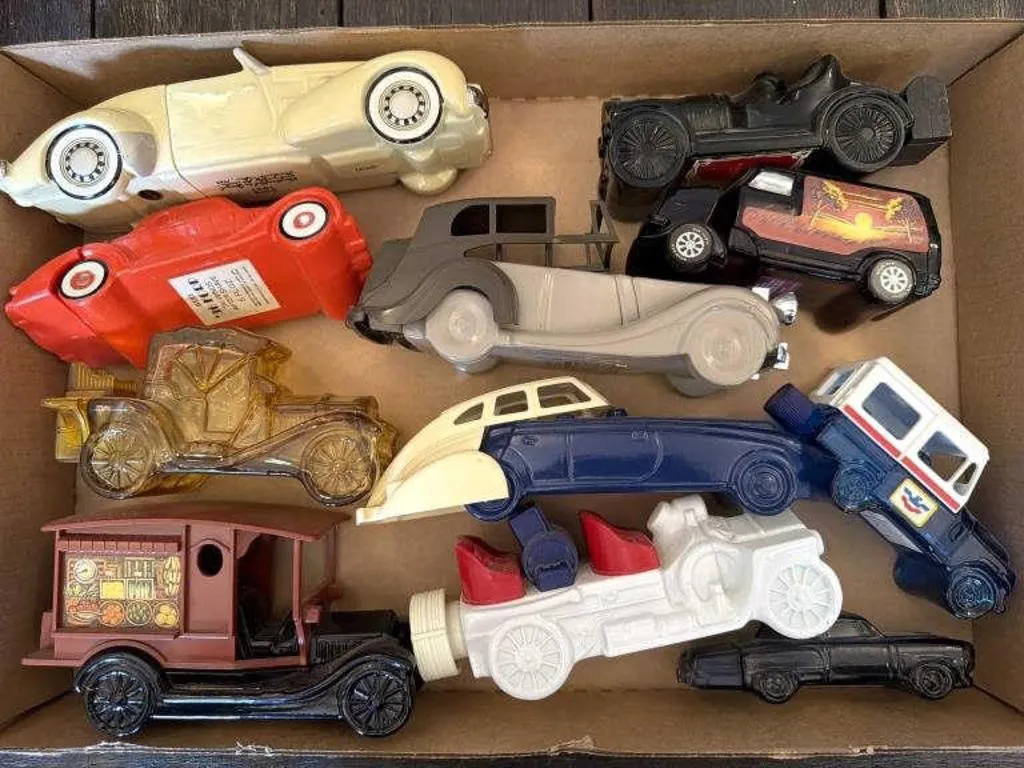 Vintage Automotive Avon Bottles 9” and Smaller