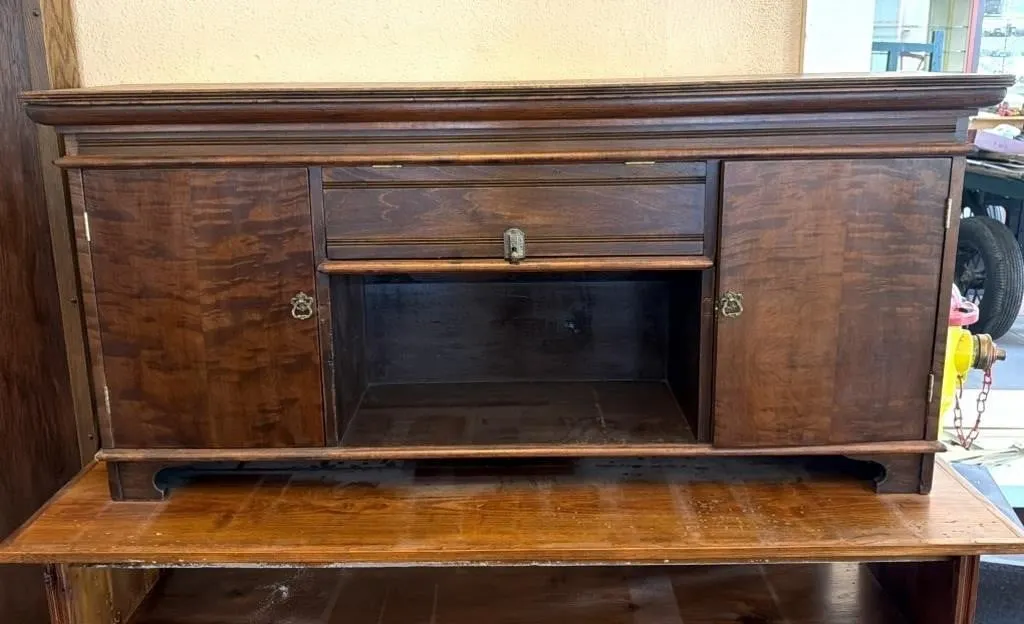Antique Wood Desk 64.5” x 15” x 30.25”