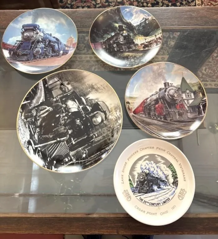 (5) Railroad Collector Plates