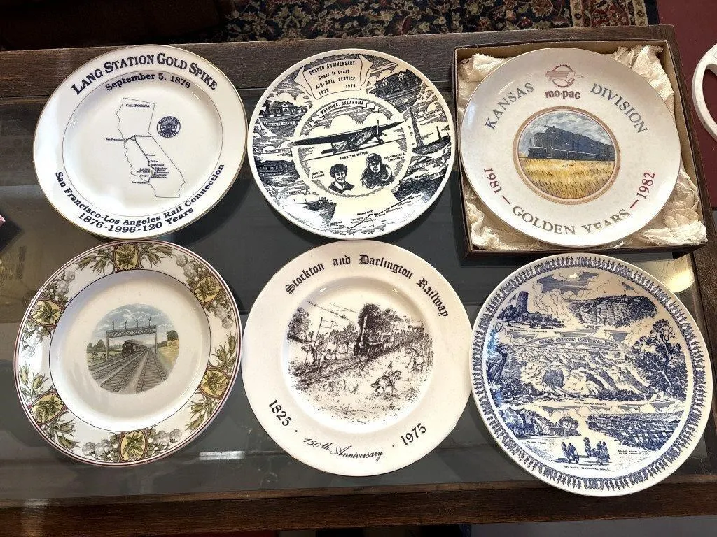 (6) Railroad Collector Plates