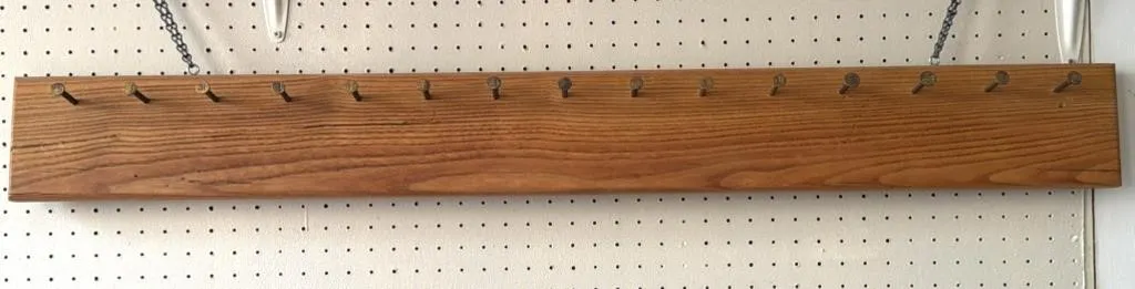 Railroad Date Nail Coat Rack 47.5” x 5.5”