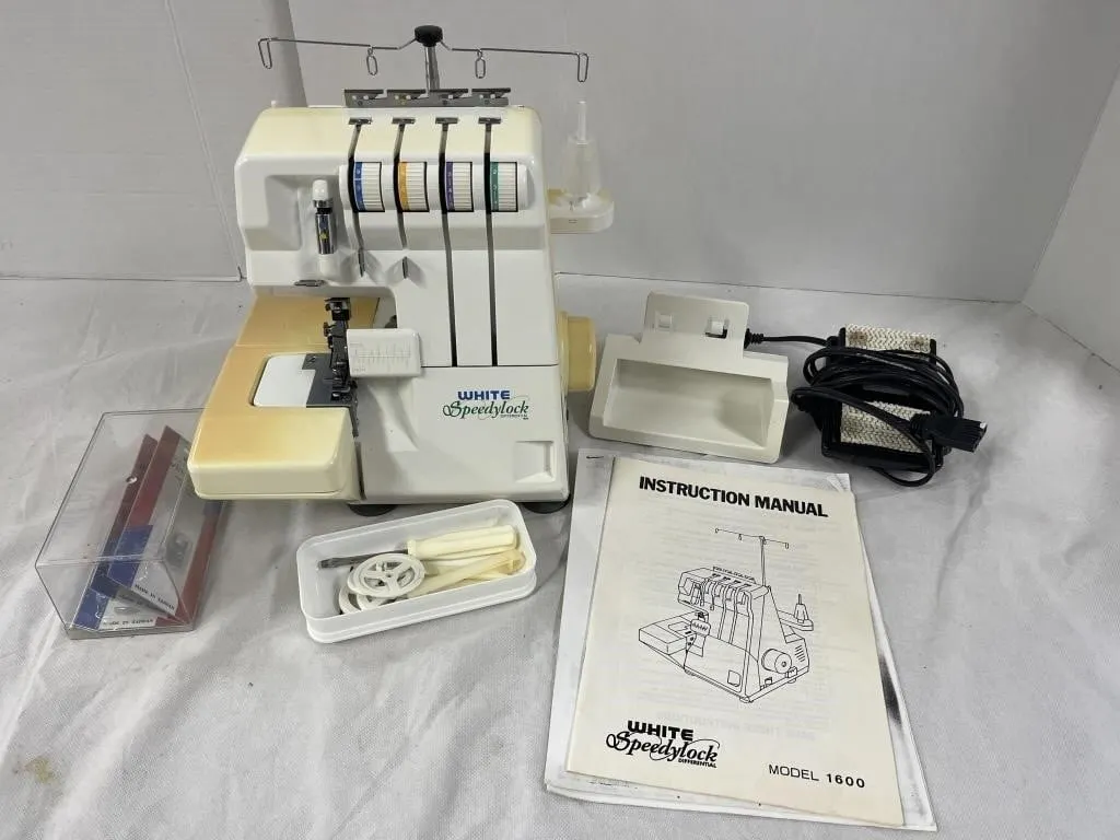White speedy lock differential over lock sewing