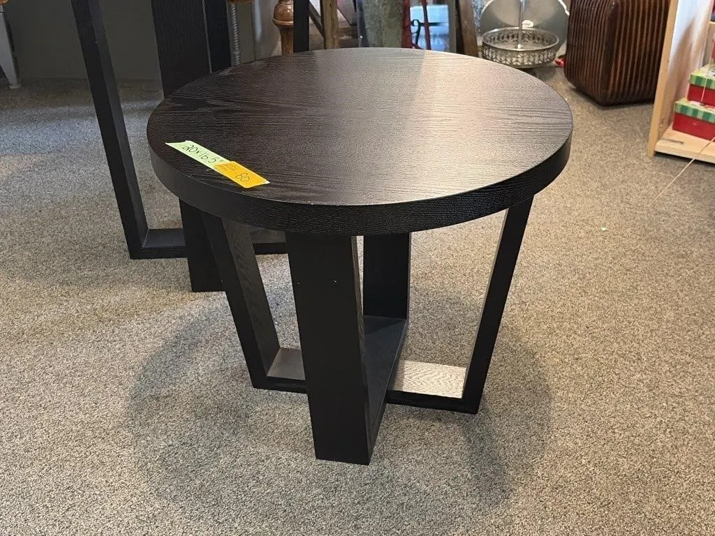 Round Wooden Side Table