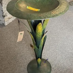Metal Bird Bath 14.5x24.5 inches
