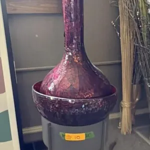 Decorative Glass Vase with Base
