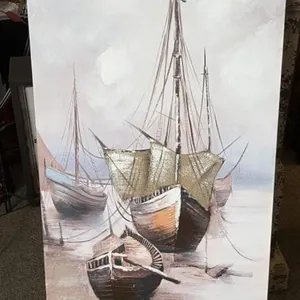 Canvas Painting of Sail Boats