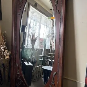 Large Wooden Framed Mirror