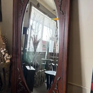 Large Wooden Framed Mirror
