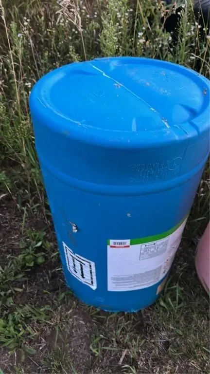 Blue poly container