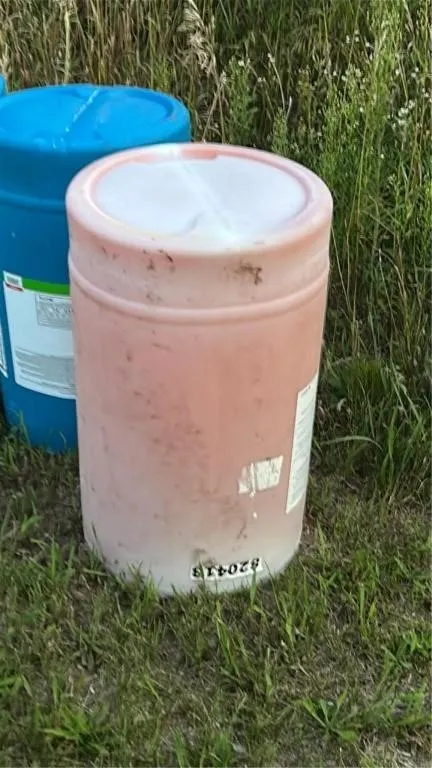 Pink poly container