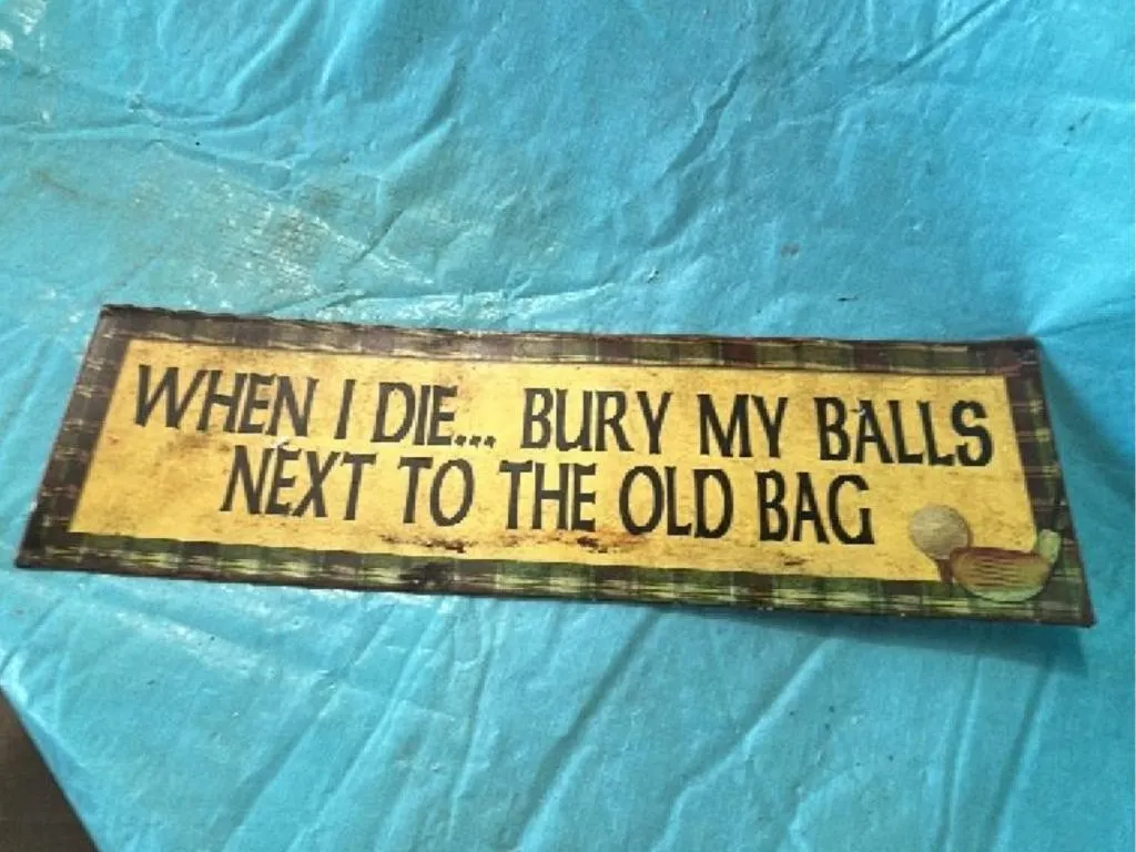 Metal sign