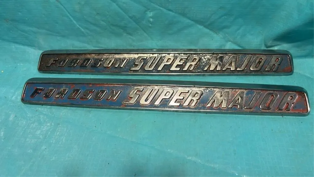 Chrome tractor side emblems