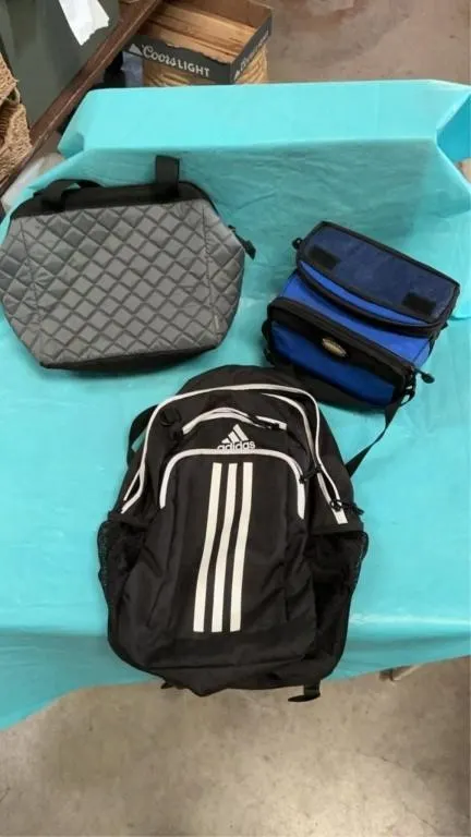Lunch bags and backpack