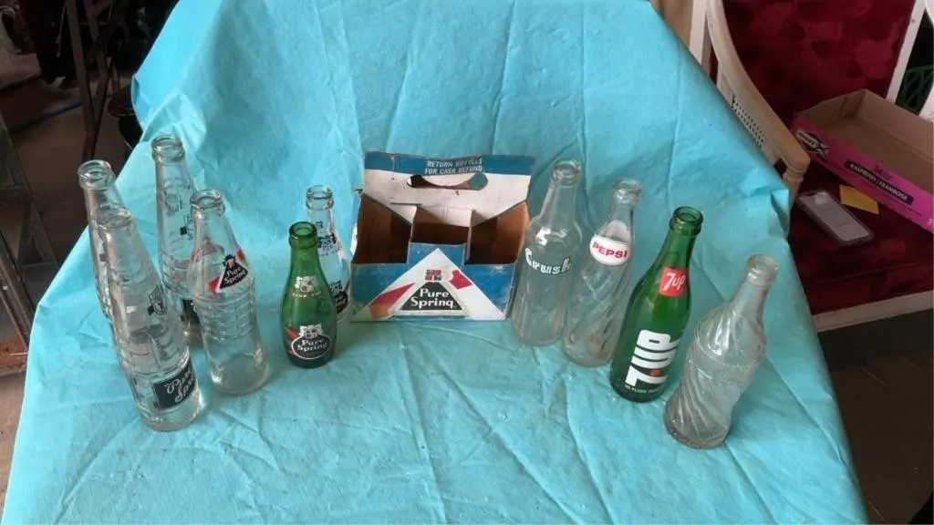 Vintage pop bottles