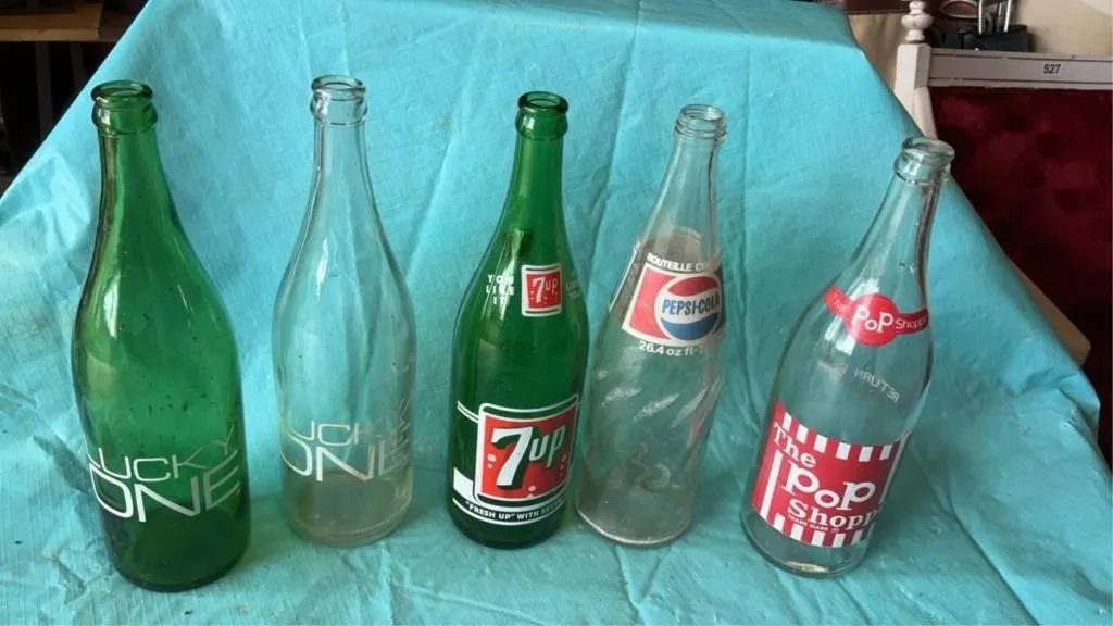 Vintage pop bottles